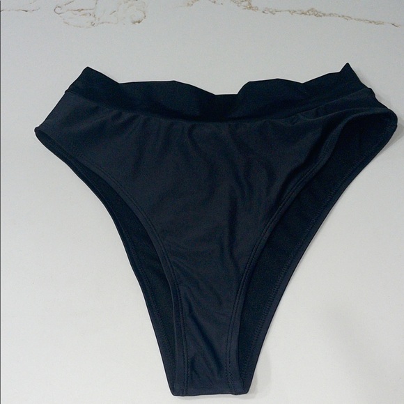 Black High-Waisted Bikini Bottom | L - Picture 1 of 5